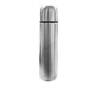 Bargain Factory Water Flask, Double Walled Vacuum Insulated Flask 500ml, Leakproof 24 Hours Hot and Cold Water Bottle Durable Stainless-Steel Interior and Exterior, Silver