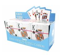 Bargain Gateway Bulk Price - Tallon Plastic Coated Easy View Large Print Playing Cards X 12 Packs