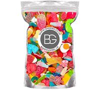 Bargain Gateway Mixed Quality Pick & Mix Sweets - Large Retro Candy Sweeties Assortment, 1kg Pouch Gummy Jelly Fizzy Gift Chewy PicknMix