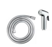 Bargain Handheld Shower Head Douche Toilet Bidet Spray Wash Jet Shattaf with PVC Rubber Leakproof Hose Kitchen Bathroom Accessories(PVC Hose 150cm 59" + Sprayer) (Minimalist)