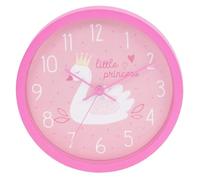 Bargain House 10" Wall Clock, Swan Princess theme Pink Quartz, Silent Non-Ticking Quartz, Learning Clock for Kids, Easy To Hang Home Decor Clock for Children's Room, Nursery, or Playroom