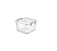 Bargain House 6 Litre storage box Air tight Plastic Pantry Box Transparent with Clip Handle, BPA Free, Kitchen Storage Containers for Food, Flour, Biscuits, Pet Food, Flour, Baking items (Pack of 1)