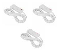 Bargain House 6m Extension Lead 2 Socket with Neon Indicator 3 Pack