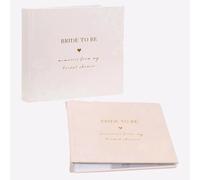 Bargain House Amore Bride to Be Party Photo Album Soft Pink Paper Bound with White Floral Design, Gold Foil Embossed 'BRIDE TO BE' Title, 25 Double-Sided Pages