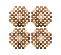 Bargain House Bamboo Octagon Placemats, Heat Resistant, Pack of 4