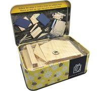 Bargain House Build A Bee Hotel Gift In A Tin, Nature & Wildlife DIY Kit for Kids & Adults, Eco-Friendly Wooden Bee House Kit with Glue and Instructions, Fun & Educational Activity, Ideal for Ages 6+