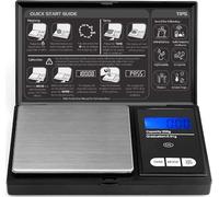 BARGAIN HOUSE Digital Pocket Scale 200g x 0.01g with LCD Display, Tare Function, Auto-Off, Stainless Steel Platform, Battery Powered, Mini Portable Weighing Device
