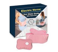 Bargain House Electric Hot Water Bottle with Belt & Soft Cover Pink