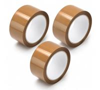 Bargain House Heavy Duty Brown Packaging Tape Rolls for Parcels 3 Pack