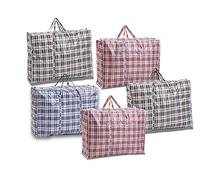 Bargain House - Laundry Bags - With Zipper and Handles - Multipurpose - For Storage, Travel, and Moving - Laundry Shopping Bags - Reusable Bags - Durable, Sturdy and Strong - 80cm x 60cm (Pack of 5)