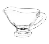 Bargain House Modern Glass Gravy Boat with Handle & Pourer, Clear sauceboat, Gravy Server, rustproof Glassware, Table Serve Ware, Dishwasher Safe, Elegant Dining Essential Pack of 2
