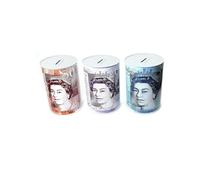 Bargain House Money box, Piggy Bank - Coin and Cash Savings, Savings Tin, Ideal for Gifting to your Friends, Family, Kids, 1 x £20 OR £50 Random Money box will be sent (Random boxes Pack of 2)