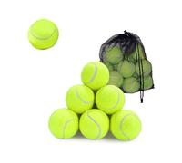Tennis Balls with Mesh Carrying Bag (Not included in pack of 6) - Sports - All Court Types - Pressure less - Practice - Durable - Cricket - Soft - Light weight - Green (Pack of 24)