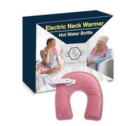 Bargain House Electric Neck Warmer, Rechargeable Heated Hot Water Bottle for Neck and Shoulder Pain Relief, Wrap Around U-Design Heating Pad, Hot Pack for Hot Therapy, Gift Idea for Him and Her, Pink