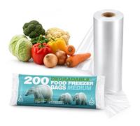 Bargain House Reusable Medium Freezer Bags on Roll, Clear Storage Bags