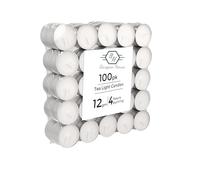 Bargain House - Tea Light Candles - Unscented - Round Aluminum Base - 4 Hours Burning - Premium Grade Wax - Suitable for Candle-Light Dinner, Festive & Religious Decorations, Spa Nights - Pack of 100