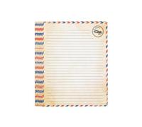 Bargain Paradise 50 Pack Airmail Paper - Blue Vintage Airmail Writing Paper - 8.5 x 11 inches