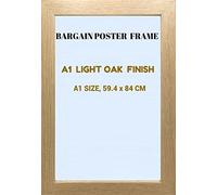 BARGAIN POSTER FRAME A1 LIGHT OAK, AI SIZE 59.4 cm x 84 cm (OAK, AI(59.4 cm x 84 cm)