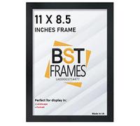 Bargain Shop Az BLACK WOODEN EFFECT PICTURE PHOTO FRAMES (11" x 8.5", Black)
