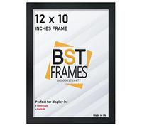 Bargain Shop Az BLACK WOODEN EFFECT PICTURE PHOTO FRAMES (12" x 10" (304.8mm x 254mm), Black)