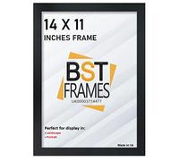 Bargain Shop Az BLACK WOODEN EFFECT PICTURE PHOTO FRAMES (14" x 11" (355.6mm x 279.4mm), Black)
