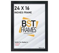 Bargain Shop Az BLACK WOODEN EFFECT PICTURE PHOTO FRAMES (24" x 16" (609.6mm x 406.4mm), Black)