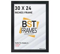 Bargain Shop Az BLACK WOODEN EFFECT PICTURE PHOTO FRAMES (30" x 24" (762mm x 609.6mm), Black)