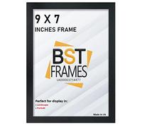 Bargain Shop Az BLACK WOODEN EFFECT PICTURE PHOTO FRAMES (9" x 7" (228.6mm x 177.8mm), Black)