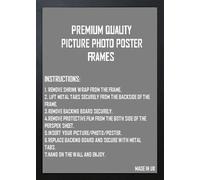 BARGAIN SHOP AZ PHOTO FRAMES PICTURE FRAMES POSTER FRAMES PREMIUM QUALITY MODERN STYLE FLAT PROFILE (A4 (29.7 x 21cm), Black)