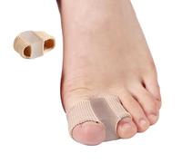 Bargain Wells 1x Fabric & Silicone Big Toe Separator - Dual Sleeve Gel Toe Corrector for Friction Relief and Alignment - Single or Pair (1)