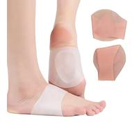 Bargain Wells 2x Silicone Arch Support Pads for Flat Feet, High Arches & Plantar Fasciitis - Soft Gel Foot Cushions - One Size - Pink or White (Pink, One Size)