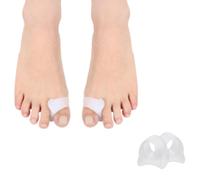 Bargain Wells Silicone Toe Separators & Correctors - 2 Sizes for Big or Small Toes - Gel Toe Aligner for Bunion Relief, Overlapping Toes, Hammer Toe Support (Large)