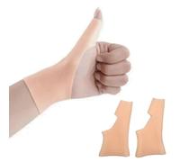 Bargain Wells Wrist & Thumb Support Gloves for Arthritis & Strain - Fingerless Silicone Compression Sleeves for Everyday Use - Small Medium Large (Medium)