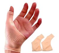 Bargain Wells Wrist & Thumb Support Gloves for Arthritis & Strain - Fingerless Silicone Compression Sleeves for Everyday Use- Small Medium Large (Large)