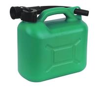 BARGAIN4ALL Plastic Fuel Diesel Petrol Jerry Can - with Pouring Spout - Liquid Compatibility - Easy to Carry Anywhere - Oil Water Container Can (Green (5 Litres))