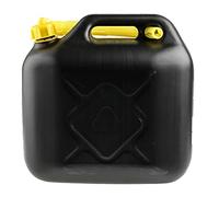 BARGAIN4ALL Plastic Fuel Jerry Diesel Petrol Can with Pouring Spout - Liquid Compatibility - Carry Anywhere - Oil Water Container Black (5L)