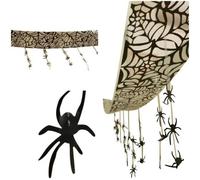 Bargain4u 3M Halloween Decoration Hanging Spider Spooky Ceiling Hang Scary Black Spiders