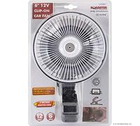BARGAINGALORE 6" 12V CLIP ON CAR OSCILLATING FAN 2M CABLE SPEED CONTROLLER TRUCK VAN COOLING