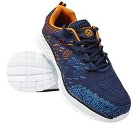 BARGAINGALORE Safety Shoes Trainers Men Women Lightweight Steel Toe Cap Work Hiking Hiker Boots (Numeric_11) Navy