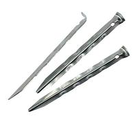 BARGAINGALORE SET OF 5 NEW 7" INCH STEEL RIPPLE PEG CAMPING HIKING TENT GROUND HOOKS OUTDOOR