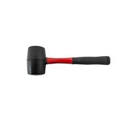 Bargains Crown Offer Marksman Rubber Mallet, 32oz Rubber Mallet Hammer Fiberglass Handle with Soft Grip Solid Head, Rubber Hammer for Flooring, Tent Stakes, Woodworking, Camping, Soft Blow Tasks