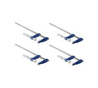 Bargains Crown Pack of 4 - F-Clamp 300 x 50 mm Heavy Duty Bar Clamps with Protective Jaw Covers Quick-Release Sliding Clamp Set for Woodworking Bricklaying & DIY Projects Steel F Type Clamp
