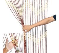 Bargains Crown Wooden Door Curtain Beaded Curtains For Doorways Bamboo Wooden Door Beaded Curtain Room Divider Door Beads Curtains Window Decoration Panel Size is 180cm x 90cm