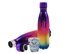 BARGAINS-GALORE 0.5l Hot & Cold Rainbow Vacuum Metal Flask Drink Stainless Steel 500ML BARGAINS-GALORE Multicolor