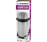 BARGAINS-GALORE 1.0 Litre Stainless Steel Vacuum Flask Hot & Cold Drink Camping Handle in Silver BARGAINS-GALORE Silver
