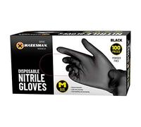 BARGAINS-GALORE 100PC MEDIUM DISPOSABLE NITRILE GLOVES BLACK POWDER FREE FOOD HYGIENE CLEANING