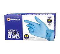 BARGAINS-GALORE 100PC MEDIUM DISPOSABLE NITRILE GLOVES BLUE POWDER FREE FOOD HYGIENE CLEANING