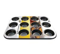 BARGAINS-GALORE 12 Muffin Baking Tray - Cake Non Stick, Kitchen, Tin Pan Oven Dish | Cupcake Cakes, Baking Mould, for Muffins Or Cupcakes, Bakeware | Kitchenware