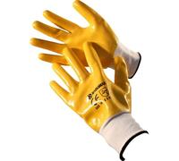 BARGAINS-GALORE 12 PAIRS MENS PVC WORK GLOVES POLYESTER SHELL NITRILE COATING GARDENING BUILDERS (X-Large)