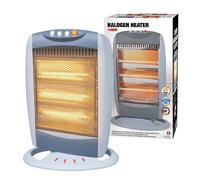 BARGAINS-GALORE 1200w Halogen Heater Instant Heat 3 Setting Winter Oscillating Heating in Grey BARGAINS-GALORE Grey